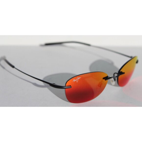 MAUI JIM Aki Aki POLARIZED Sunglasses RM333-2M Black/Hawaii Lava NEW - Picture 3 of 12